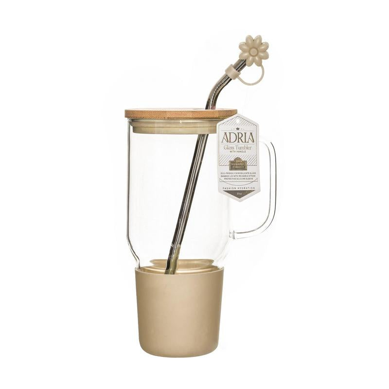 Adria Eco Glass Bottle with Steel Straw