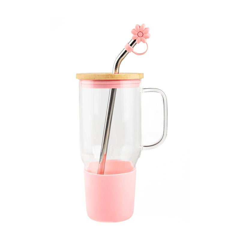 Adria Eco Glass Bottle with Steel Straw