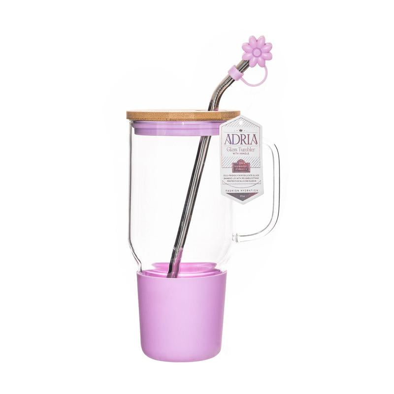 Adria Eco Glass Bottle with Steel Straw