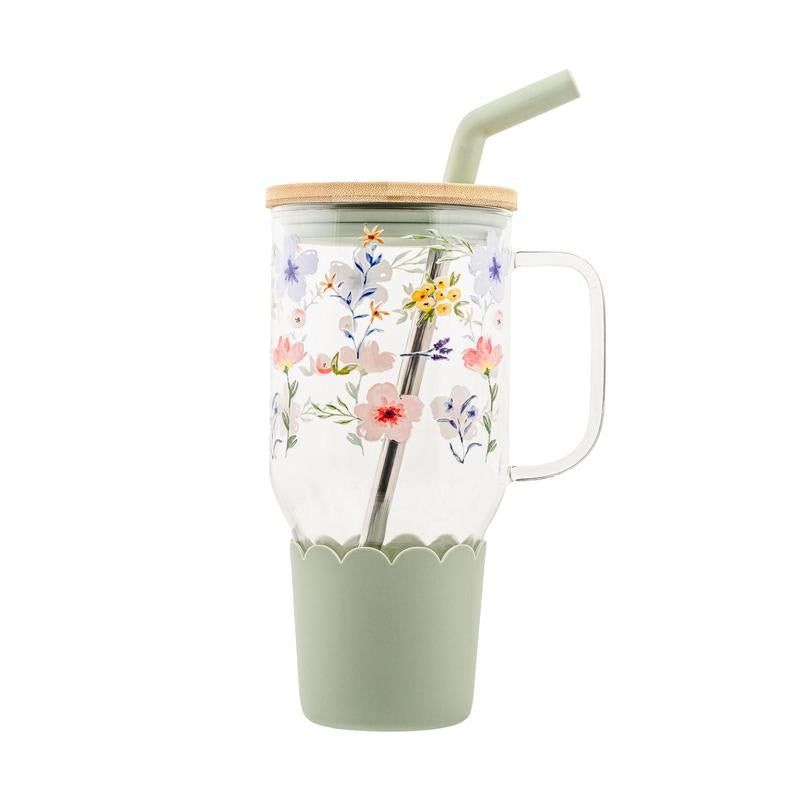 Adria Eco Glass Bottle with Steel Straw