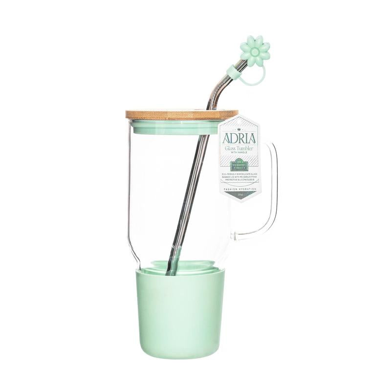 Adria Eco Glass Bottle with Steel Straw