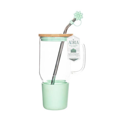 Adria Eco Glass Bottle with Steel Straw